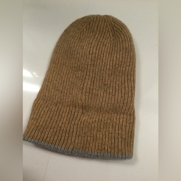 LOFT Color-block Ribbed (Beanies) gray/brown-from Loft store -Seasonal - 2 sided - Picture 3 of 6